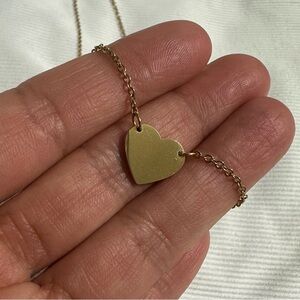 Gold Heart Pendant Necklace